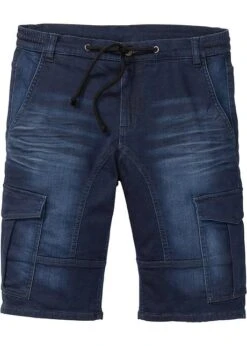 Bermuda En Molleton Aspect Jean, Regular Fit