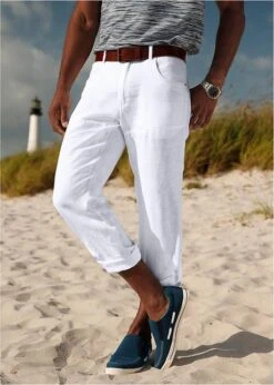 Pantalon Lin Regular Fit, Longueur Modulable -Rainbow Verkoopwinkel 19103761 nXQ3Vlfk