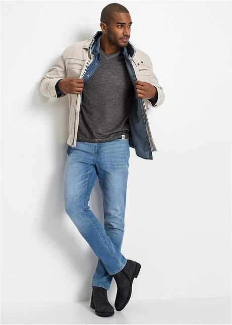 Chemise Manches Courtes En Jean, Slim Fit 6 Chemise Manches Courtes En Jean, Slim Fit - Afbeelding 4