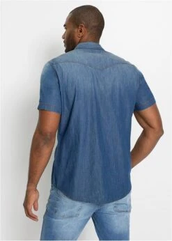 Chemise Manches Courtes En Jean, Slim Fit 11 Chemise Manches Courtes En Jean, Slim Fit -Rainbow Verkoopwinkel 19363772 qIrpk5fI