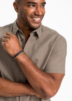 Chemise Manches Courtes Avec Lin -Rainbow Verkoopwinkel 20067856 4u1LBppj