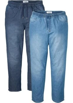 Lot De 2 Jeans à Taille élastiquée Classic Fit En Denim Estival