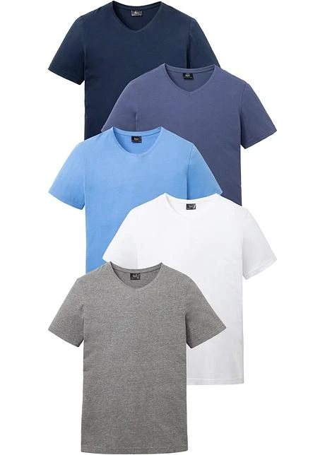 Lot De 5 T-shirts Col V 9 Lot De 5 T-shirts Col V - Afbeelding 7
