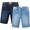 Lot De 2 Bermudas En Jean Extensibles, Regular Fit -Rainbow Verkoopwinkel 22041275 xiU1SUV4