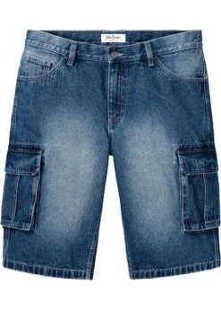 Bermuda En Jean Cargo, Loose Fit