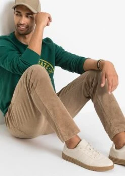 Pantalon Velours Côtelé Extensible Classic Fit, Tapered -Rainbow Verkoopwinkel 22145024 M7LFBLtA