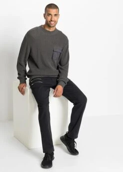 Rainbow Pantalon Extensible Regular Fit Avec Poches Zippées Décoratives, Tapered -Rainbow Verkoopwinkel 22204175 MQXHckwE