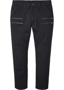 Rainbow Pantalon Extensible Regular Fit Avec Poches Zippées Décoratives, Tapered