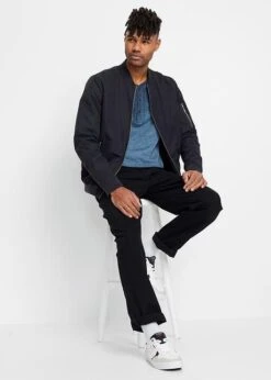 T-shirt Col Tunisien Aspect Délavé En Coton Bio, Manches Longues -Rainbow Verkoopwinkel 22273102 YbL7B1ul