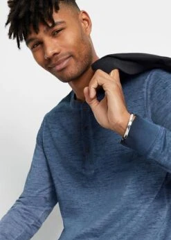 T-shirt Col Tunisien Aspect Délavé En Coton Bio, Manches Longues -Rainbow Verkoopwinkel 22276291 q0IUtdLY