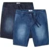 Lot De 2 Bermudas En Jean Avec Taille élastiquée, Regular Fit -Rainbow Verkoopwinkel 23041709 5V3ZJQ6v