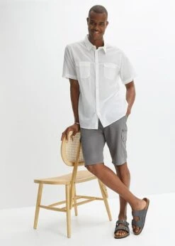 Bermuda Cargo Microfibre Confort Pour Le Ventre, Regular Fit -Rainbow Verkoopwinkel 23067477 apnB5C5X