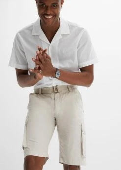 Bermuda Cargo Avec Ceinture, Regular Fit -Rainbow Verkoopwinkel 23067481 i5tQbF1f