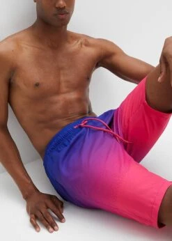 Bermuda De Plage à Dégradé De Couleur, Regular Fit -Rainbow Verkoopwinkel 23071505 nAhlOnMy