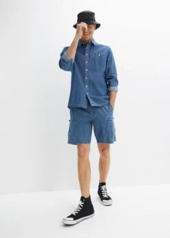 Short Long En Jean à Taille Extensible, Loose Fit -Rainbow Verkoopwinkel 23082614 VB0o22Js