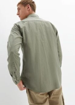 Chemise Manches Longues En Mélange Lin Et Coton -Rainbow Verkoopwinkel 23082623 7IMiWpmt