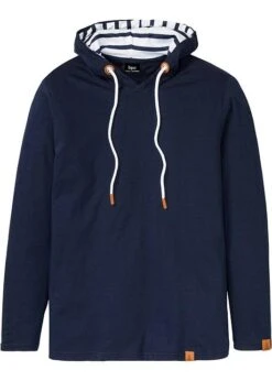 T-shirt Manches Longues à Capuche En Coton