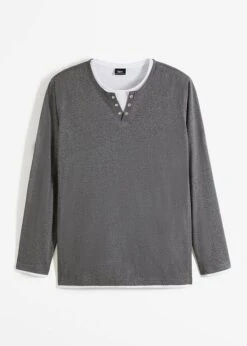 T-shirt Manches Longues 2 En 1 Coupe Confort