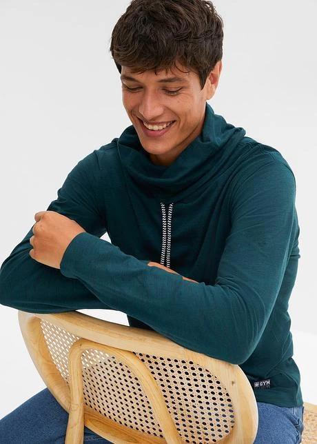 T-shirt Manches Longues à Col Châle Regular Fit 7 T-shirt Manches Longues à Col Châle Regular Fit - Afbeelding 5