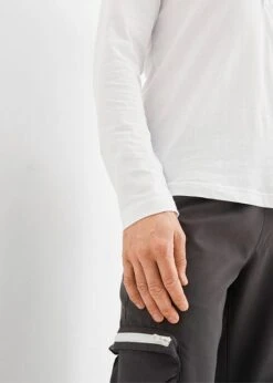 Rainbow T-shirt Col Henley Manches Longues En Coton, Slim Fit -Rainbow Verkoopwinkel 23211211 G3ItWQ1S