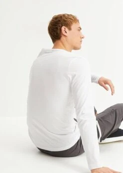 Rainbow T-shirt Col Henley Manches Longues En Coton, Slim Fit -Rainbow Verkoopwinkel 23211212 A8GvmIuf