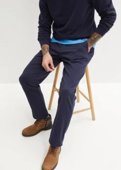 Pantalon Chino Droit Regular Fit Essential En Coton Stretch -Rainbow Verkoopwinkel 23228658 k8ibeL5t