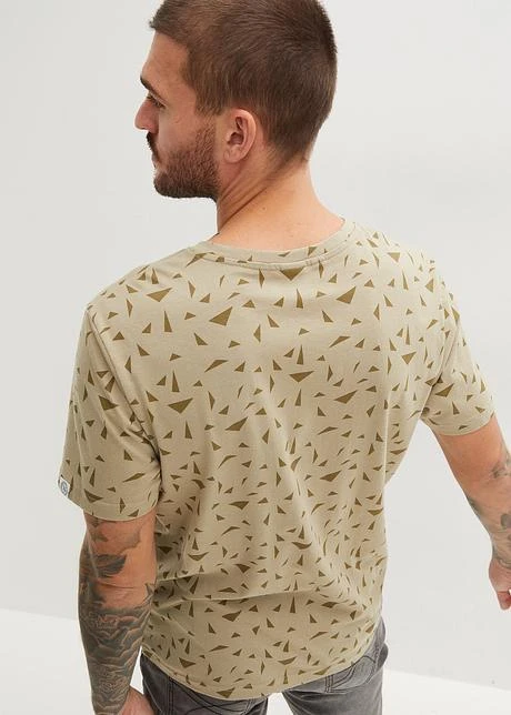 T-shirt Col Henley En Coton, Manches Courtes 5 T-shirt Col Henley En Coton, Manches Courtes - Afbeelding 3