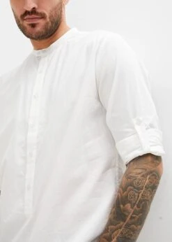 Chemise Manches Longues Avec Col Montant Et Manches Retroussées -Rainbow Verkoopwinkel 23232230 dqu4MxoM